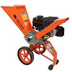 Broyeur à bois à essence 6 ch 208 cc 4 temps diamètre de coupe jusqu’à 50 mm entraînement direct lames réversibles