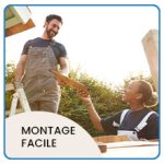 Abri de jardin en bois 6 m² avec plancher et bardeaux noirs