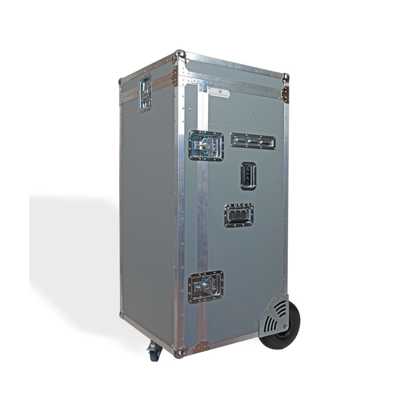 Malle de concours en bois avec 2 porte-selles et tiroir amovible