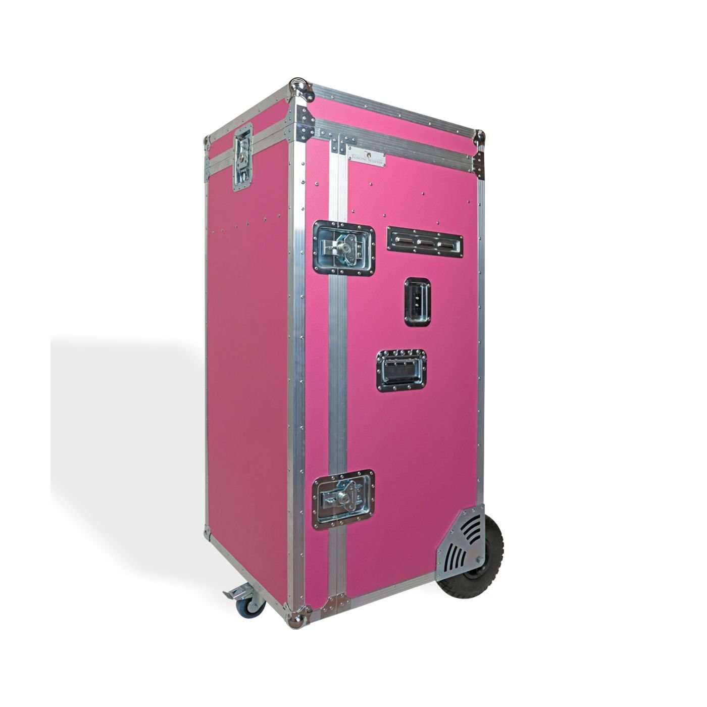 Malle de concours en bois avec 2 porte-selles et tiroir amovible