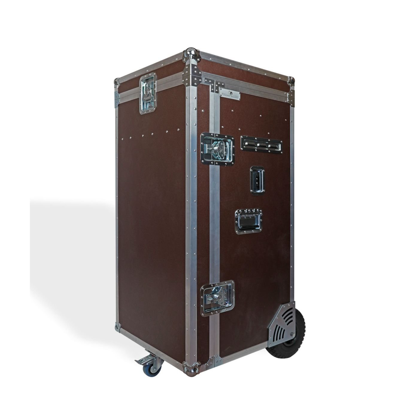 Malle de concours en bois avec 2 porte-selles et tiroir amovible