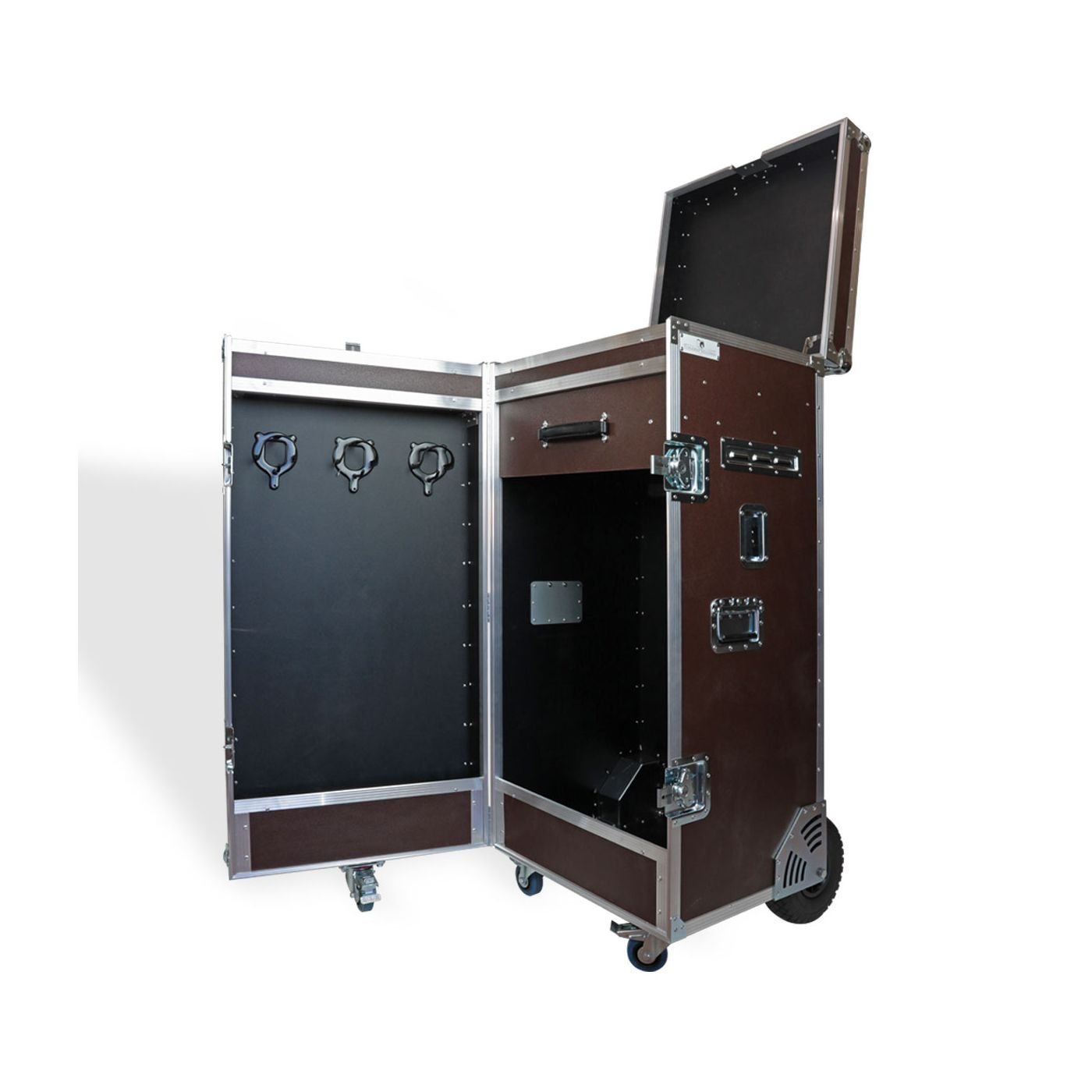 Malle de concours en bois avec 2 porte-selles et tiroir amovible