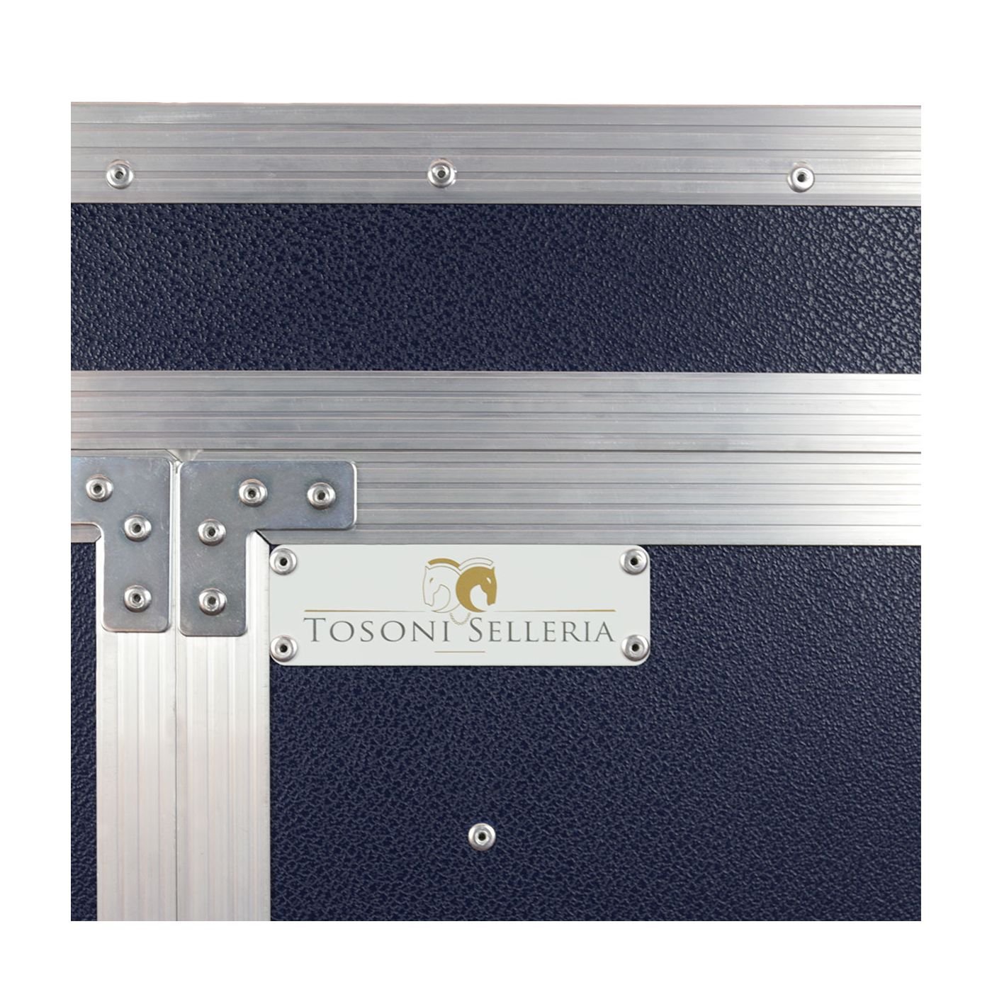 Malle de concours en bois avec 2 porte-selles et tiroir amovible