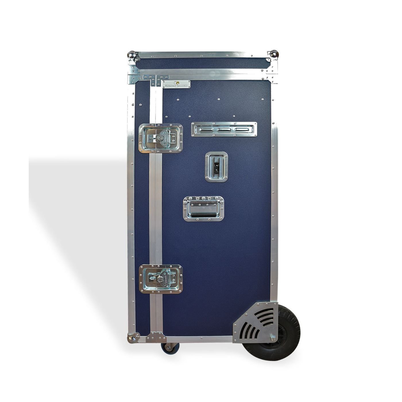 Malle de concours en bois avec 2 porte-selles et tiroir amovible