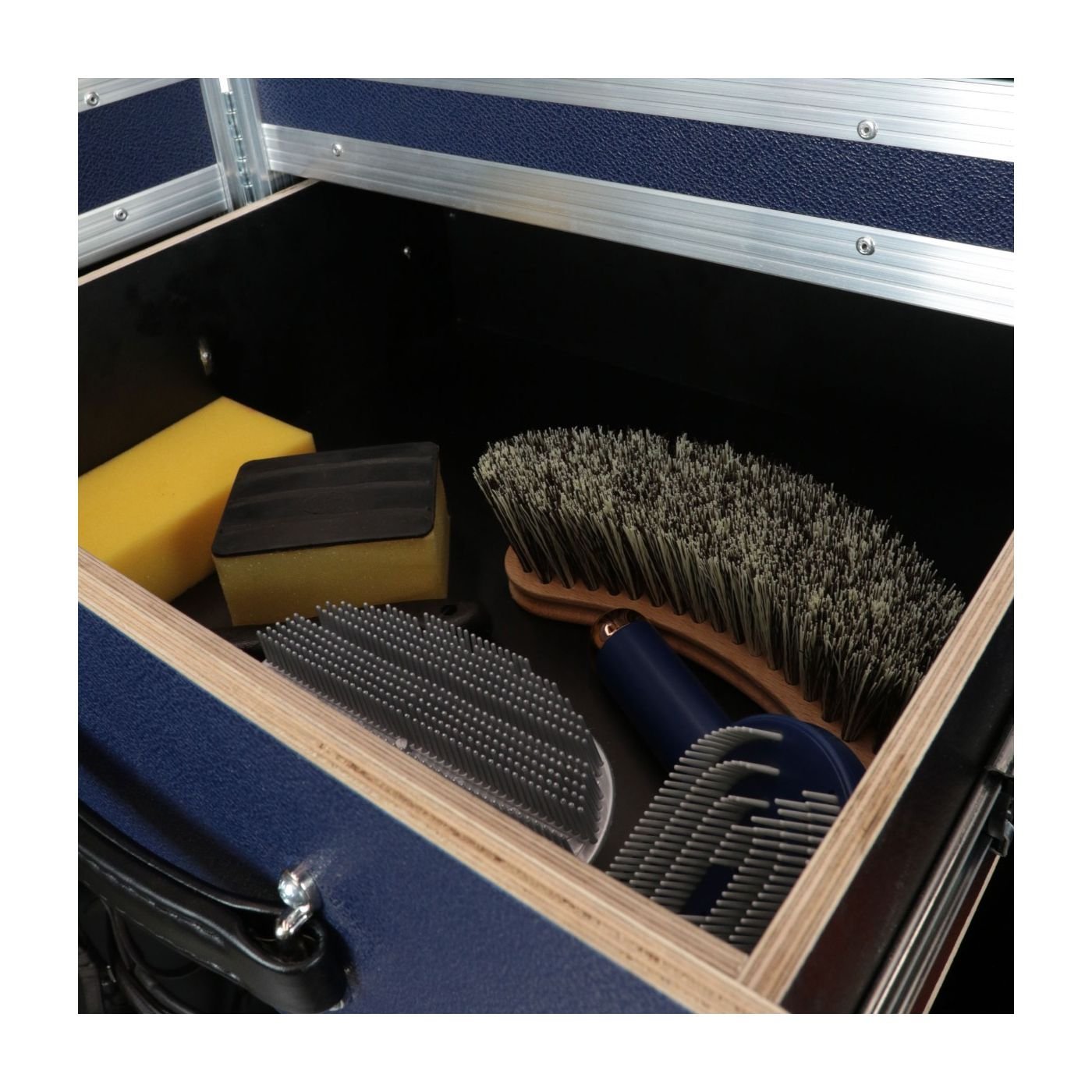 Malle de concours 2 selles 4 tiroirs acier laqué