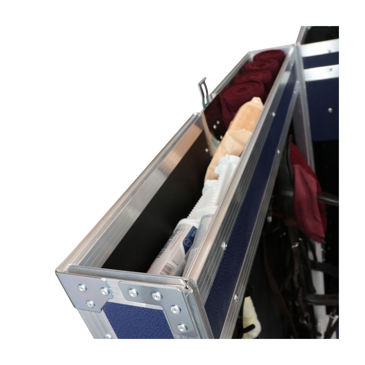 Malle de concours 2 selles 4 tiroirs acier laqué