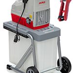 Broyeur de végétaux électrique 3000 W rotor 44 mm bac 60 L avec sécateur et lunettes