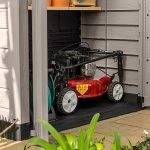 Abri horizontal de rangement 1200 L avec plancher et portes à charnière