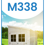 Abri de jardin en bois 8 m² avec fenêtres portes doubles et toiture étanche