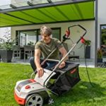 Scarificateur électrique 1300 W largeur 38 cm bac 55 L profondeur réglable 5 niveaux