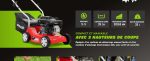 Tondeuse à gazon à essence 4 temps 139 cm³ bac 35 L coupe 39 cm hauteur 25–75 mm