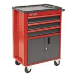 Servante d’atelier 3 tiroirs charge 25 kg par tiroir charge totale 200 kg roues 100 mm verrouillage central