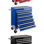 Servante d’atelier 5 tiroirs verrouillage centralisé avec roues et tapis antidérapants