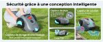 Robot tondeuse sans fil avec navigation visuelle et coupe 16 cm