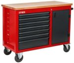 STIER Servante d'atelier XXL, non garnie – vide, chariot à outils, armoire roulante, avec rails de tiroir montés sur roulements à billes, 7 tiroirs, charge max.300kg