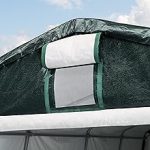 Tente garage 2,4×3,6 m bâche PE 450 N armature acier étanche protection UV vert