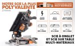 Scie à onglet scie de table 2 en 1 1500 W lame TCT 210 mm