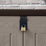 Abri horizontal de rangement 1200 L avec plancher et portes à charnière