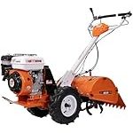 Motobineuse rotofraise arrière 480 mm moteur 4 temps 212 cm³ 7 CV 1 avant 1 arrière profondeur 150 mm réservoir 3,6 L