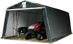 Tente garage 2,4×3,6 m bâche PE 450 N armature acier étanche protection UV vert – 3,3×6,2 m, vert foncé