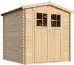 Abri de jardin en bois avec plancher traité 3,53 m² portes doubles et fenêtres – Sans Sol, Portes de Meilleure Qualité