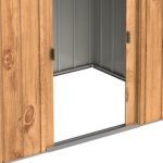 Abri de jardin métal 4,37 m² acier galvanisé portes coulissantes ventilation toit renforcé