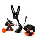 Débroussailleuse thermique 62 cm³ 3,5 CV 2 en 1 avec lame 3 dents et tête à fil