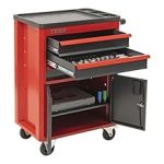 Servante d’atelier 3 tiroirs charge 25 kg par tiroir charge totale 200 kg roues 100 mm verrouillage central