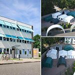 Tente garage 3,3 x 4,8 m bâche PVC 800 N armature acier imperméable hauteur 2,7 m