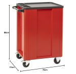 Servante d’atelier 3 tiroirs charge 25 kg par tiroir charge totale 200 kg roues 100 mm verrouillage central