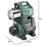 Station de pompage domestique inox 1300 W 6000 l/h 55 m réservoir 24 l