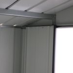 Abri de jardin en métal 9,16 m2 portes coulissantes ventilation