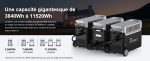 Station électrique portable 3840 Wh 3600 W batterie LFP 13 sorties
