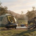 Compresseur d’air 200 L 3000 W 10 bars à courroie sur roues