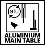 Scie circulaire sur table 2000 W lame 250 mm glissière de découpe table extensible et piètement repliable