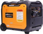 Groupe électrogène inverter 3300 W essence 230 V avec USB – 5500W, Orange Noir