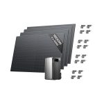 Batterie solaire 1,92 kWh avec 4 MPPT et sortie 2300 W – 1800W+Ultra+Support-Façade Z