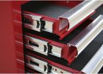 Coffre à outils 8 tiroirs avec coulisses à roulement à billes finition rouge