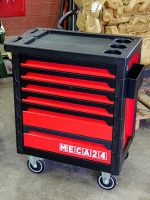 Servante atelier 6 tiroirs avec 112 outils et fermeture centralisée