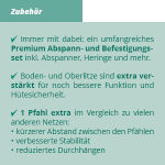 Filet pour volailles non électrifiable 50 m hauteur 112 cm 16 piquets vert