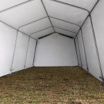 Tente garage 2,4×3,6 m bâche PE 450 N armature acier étanche protection UV vert