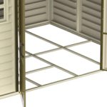 Abri de jardin en vinyle 10 x 8 avec 3 fenêtres kit de fondation métal 324,8 x 247 x 233,2 cm