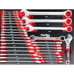 Servante d’atelier 12 tiroirs avec outils plan de travail bois et roulettes