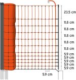 Filet volaille électrique 50 m hauteur 112 cm 16 piquets double pointe