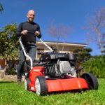 Tondeuse à gazon à essence 4 temps 139 cm³ bac 35 L coupe 39 cm hauteur 25–75 mm