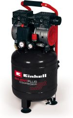 Einhell Compresseur à air silencieux TE-AC 270/50 Silent Plus 1500W, Cuve de 50 L, Pression 8bar, Débit d'aspiration 270l/min, Moteur sans huile, Réducteur de pression