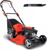 Tondeuse à gazon thermique essence 150 cm3 coupe 46 cm bac 55 L mulching éjection latérale – Avec lame supplémentaire