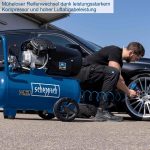 Compresseur bicylindre 50 L 10 bars 2200 W avec accessoires pneumatiques