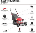 Tondeuse à gazon essence PowerSmart 144 cc 18 pouces 3 en 1