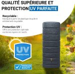 Cuve eau de pluie 500 L murale gris anthracite